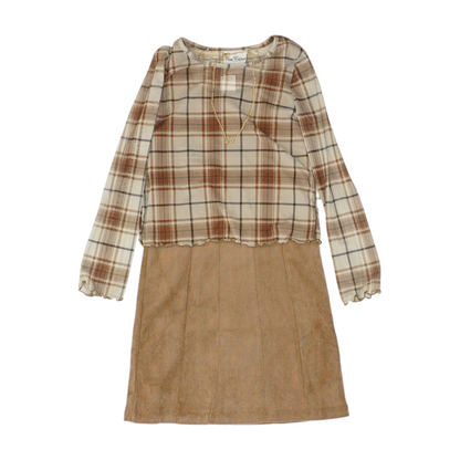 Brown Plaid Dress