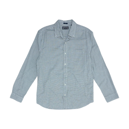 White Check Long Sleeve Button Down