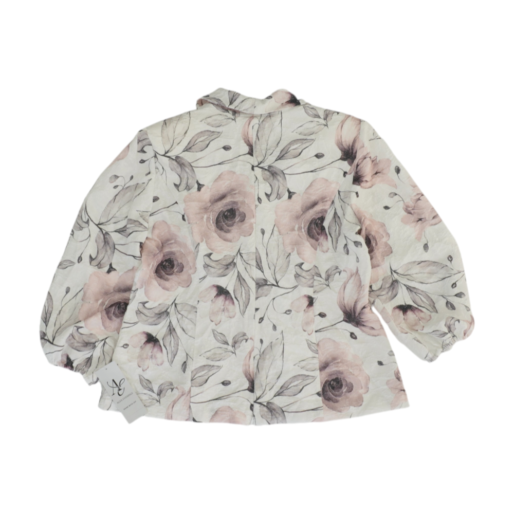 Alex Evenings White Floral Blouse – Image 2