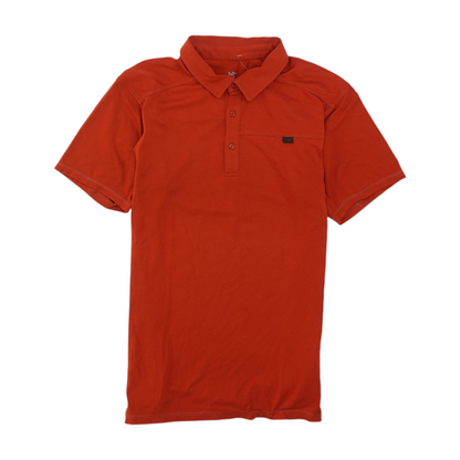 Red Solid Short Sleeve Polo