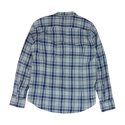 Blue Plaid Long Sleeve Button Down