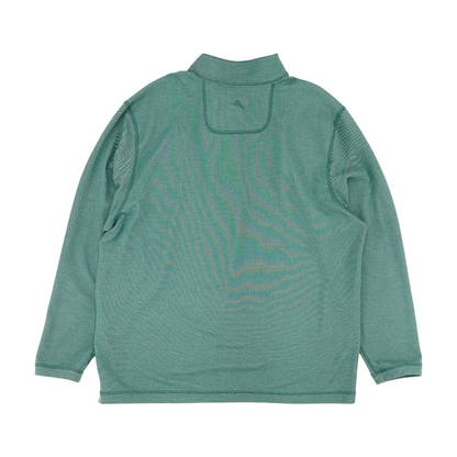 Green Solid 1/4 Zip Pullover