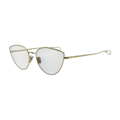 Gold Unknown Cat Eye Prescription Eyewear