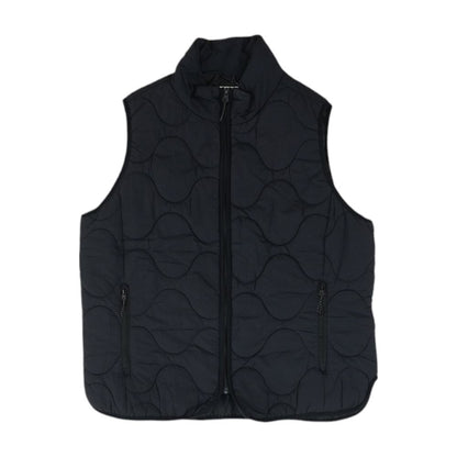 Black Solid Puffer Vest