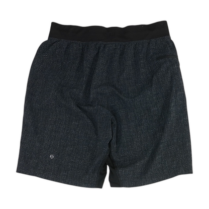 Navy Print Active Shorts