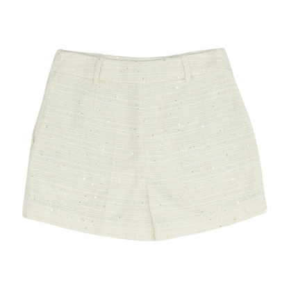 Cream Solid Chino Shorts