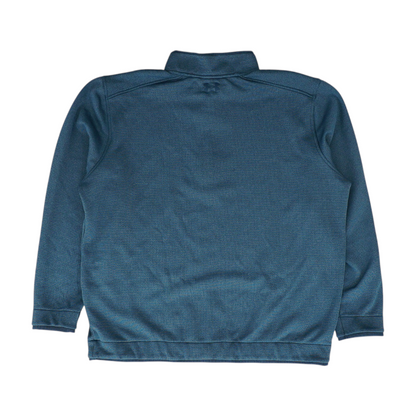 Teal Solid 1/4 Zip Pullover