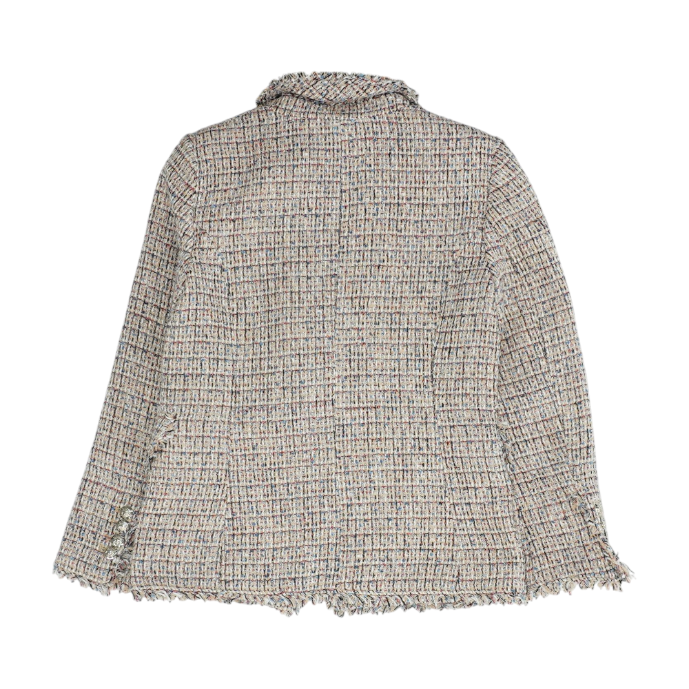 Beige Plaid Blazer