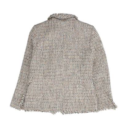Beige Plaid Blazer