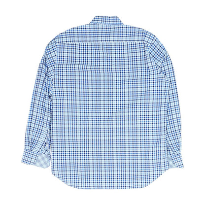 Blue Plaid Long Sleeve Button Down