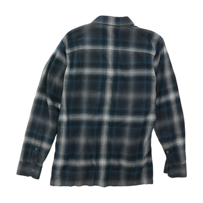 Navy Plaid Flannel Button Down