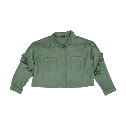 Green Button Down