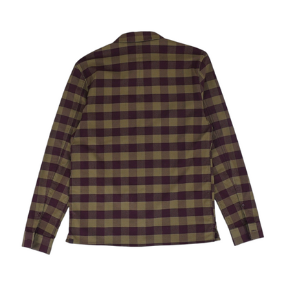 Khaki Check Long Sleeve Button Down