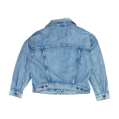 Blue Solid Denim Jacket