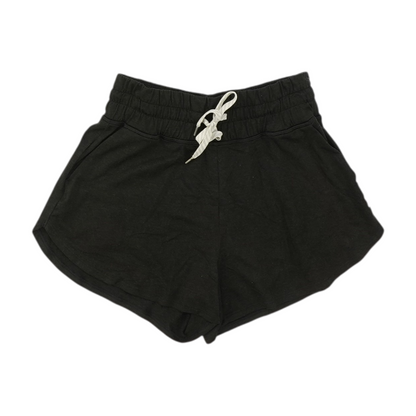 Black Solid Active Shorts