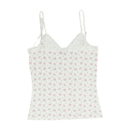 White Floral Pajama Top