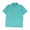 Teal Striped Short Sleeve Polo