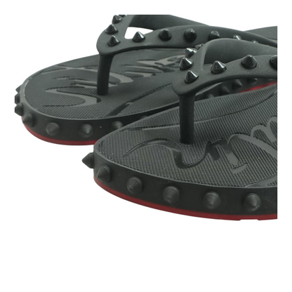 Black Super Loubi Flip Flop