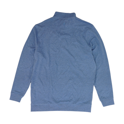 Blue Solid 1/4 Zip Pullover