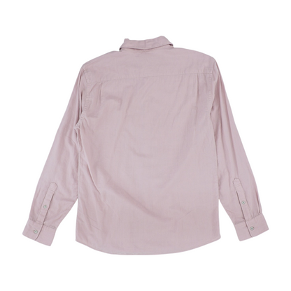 Pink Solid Long Sleeve Button Down
