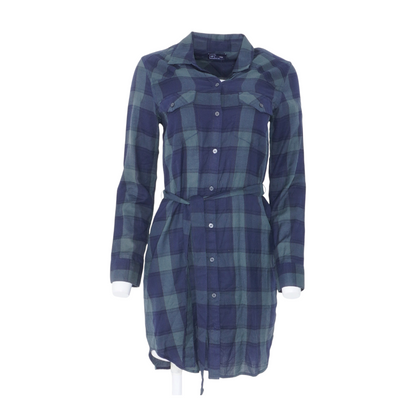 Green Plaid Midi Dress