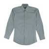 Gray Solid Long Sleeve Button Down