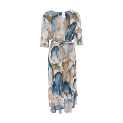 Multi Plus Size Abstract Midi Dress
