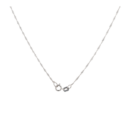 1 3/8 ctw 14K White Gold Sapphire Pendant Necklace