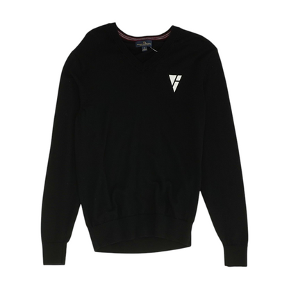 Black Solid Pullover Sweater