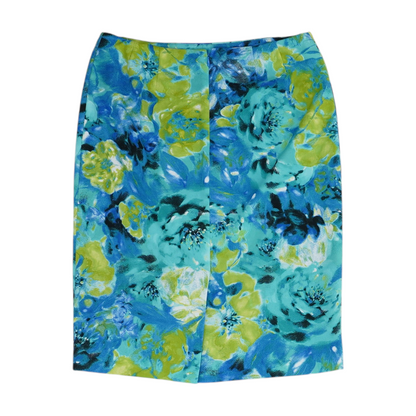 Blue Floral Mini Skirt