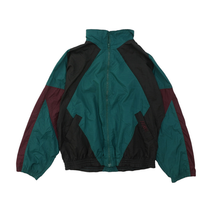 Vintage Green Color Block Jacket