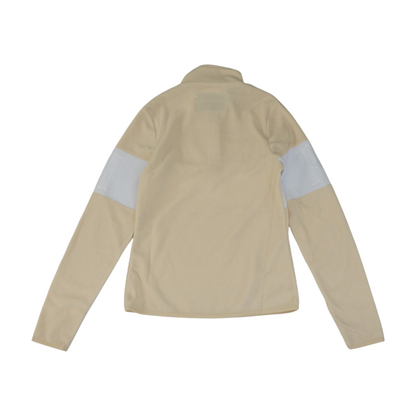 Beige Color Block 1/4 Zip Pullover