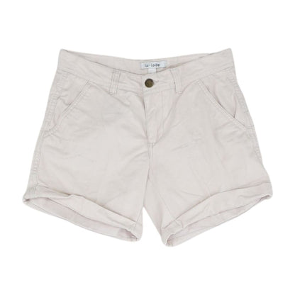 Beige Solid Chino Shorts