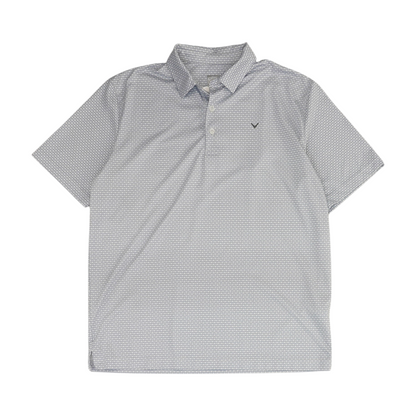 Gray Polka Dot Short Sleeve Polo