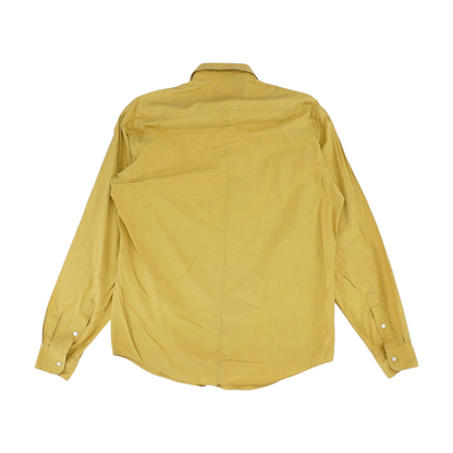 Mustard Solid Long Sleeve Button Down