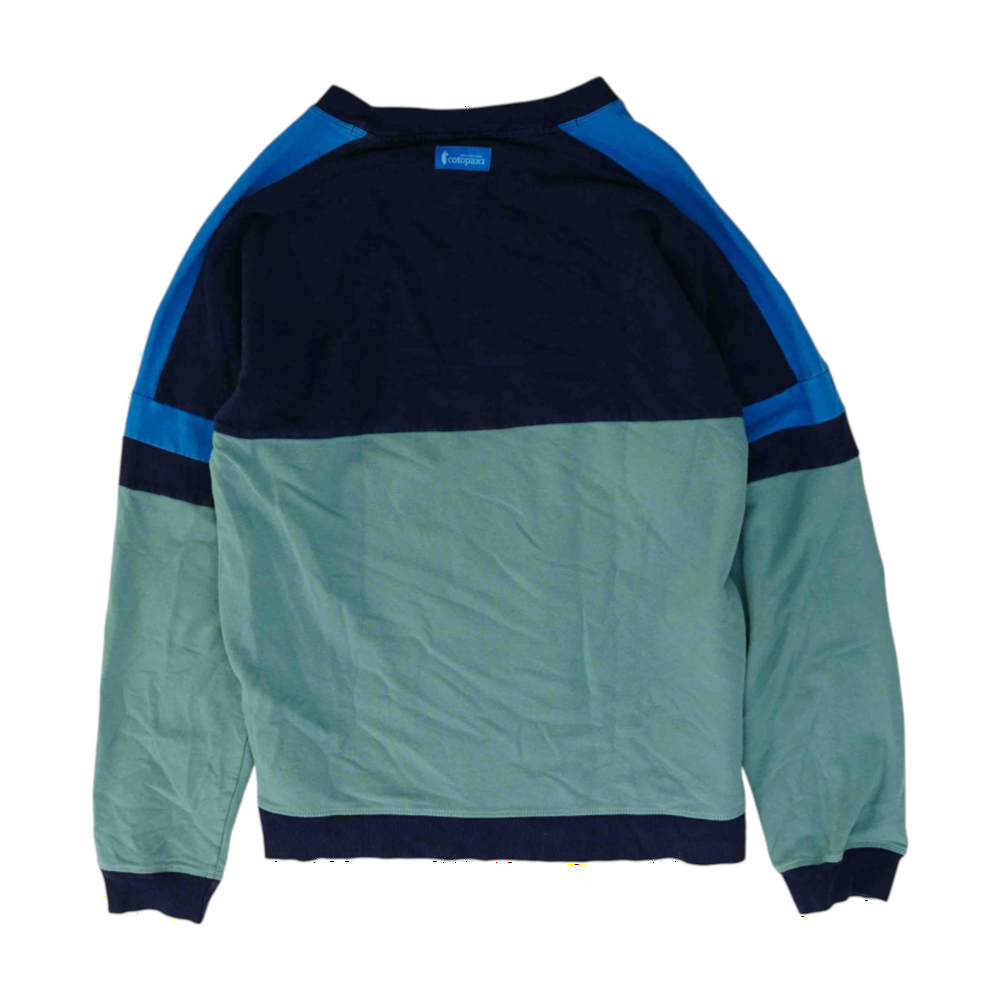 Green Color Block Sweatshirt Pullover