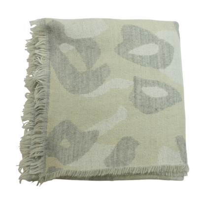 Gray Print Scarf