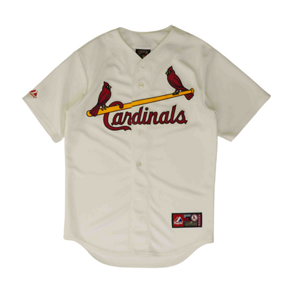 Men's White St Louis Cardinals Short Sleeve Jersey