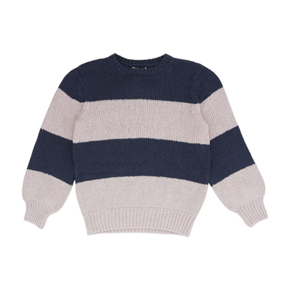 Purple Striped Pullover Sweater
