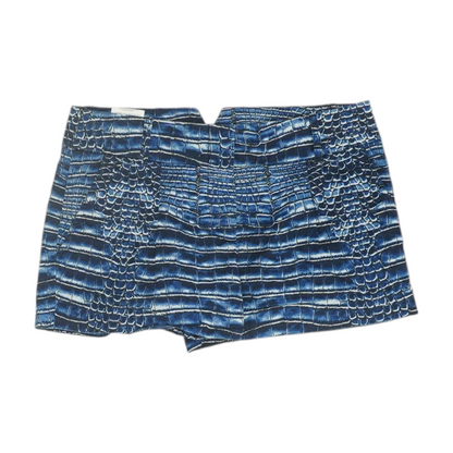 Blue Animal Print Chino Shorts