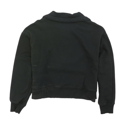 Black Solid 1/4 Zip Pullover