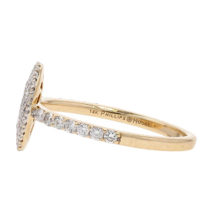 1/2 Ct 14K Gold Diamond Pave Mini Infinity Cocktail Ring