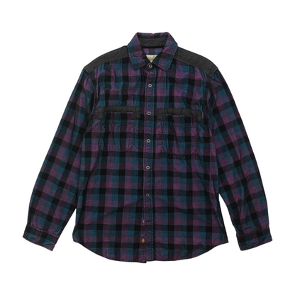 Multi Plaid Flannel Button Down