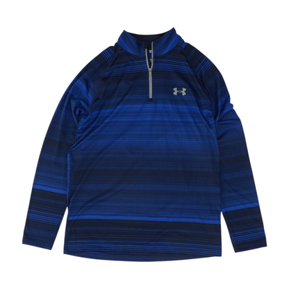 Blue Striped 1/4 Zip Pullover