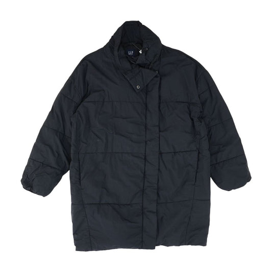 Navy Solid Puffer Coat