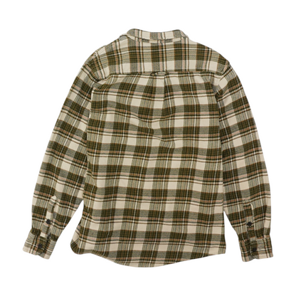 Green Plaid Flannel Button Down