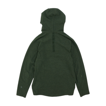 Green Solid Hoodie Pullover