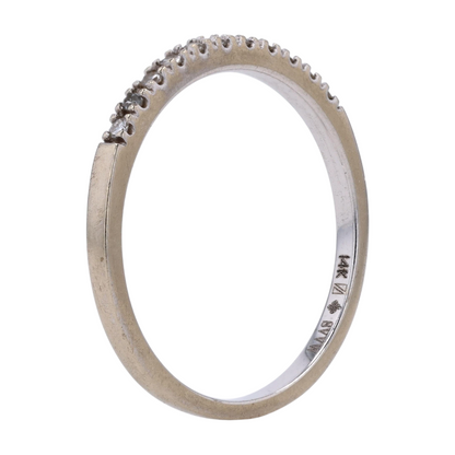 14K White Gold Diamond Band Ring