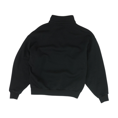 Black Solid 1/4 Zip Pullover