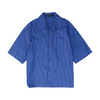 Blue Striped Short Sleeve Button Down